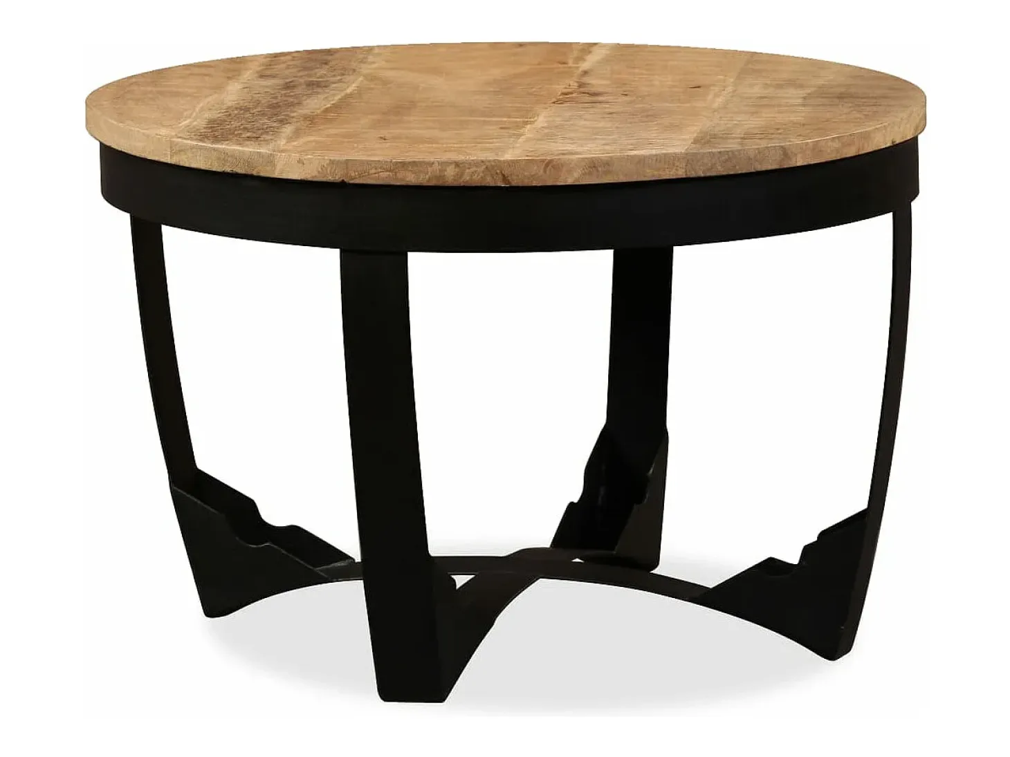 Mesa auxiliar de madera maciza áspera de mango 60x40 cm