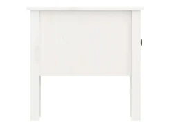 Mesa auxiliar de madera maciza de pino blanco 50x50x49 cm
