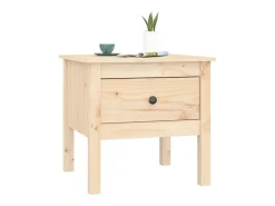Mesa auxiliar de madera maciza de pino 50x50x49 cm