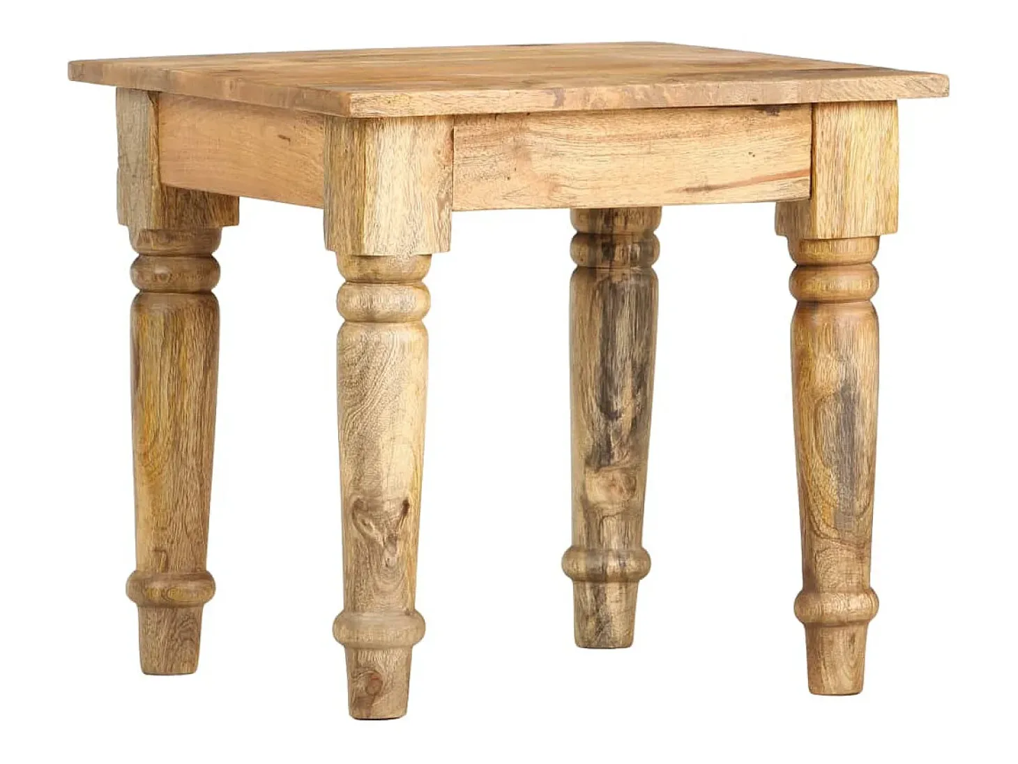 Mesa auxiliar de madera maciza de mango 43x43x40 cm