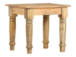 Mesa auxiliar de madera maciza de mango 43x43x40 cm