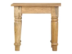 Mesa auxiliar de madera maciza de mango 43x43x40 cm
