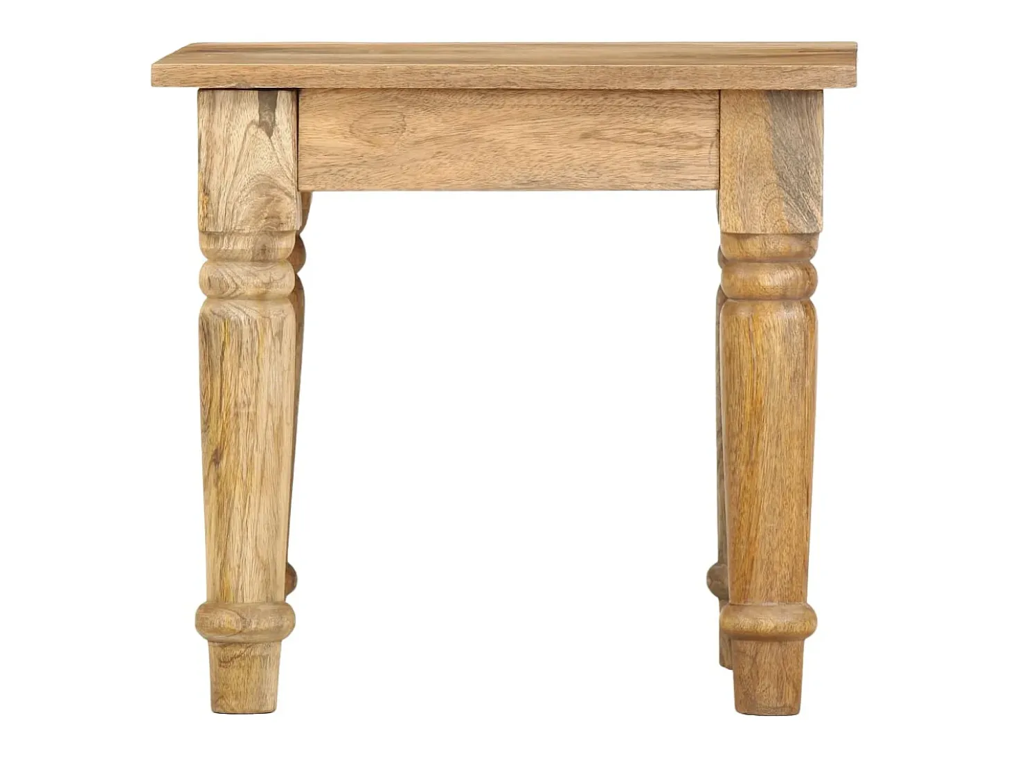 Mesa auxiliar de madera maciza de mango 43x43x40 cm