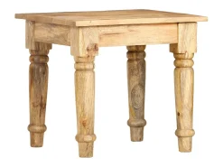 Mesa auxiliar de madera maciza de mango 43x43x40 cm