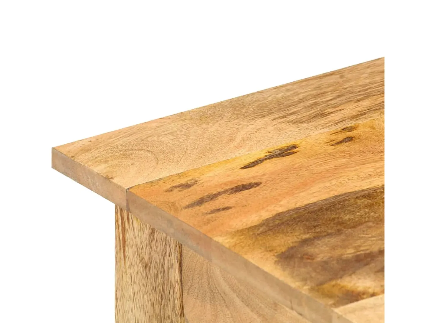 Mesa auxiliar de madera maciza de mango 43x43x40 cm