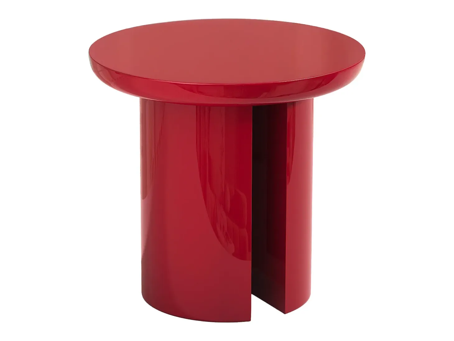 Mesa auxiliar de MDF - Rojo lacado - DERLALI