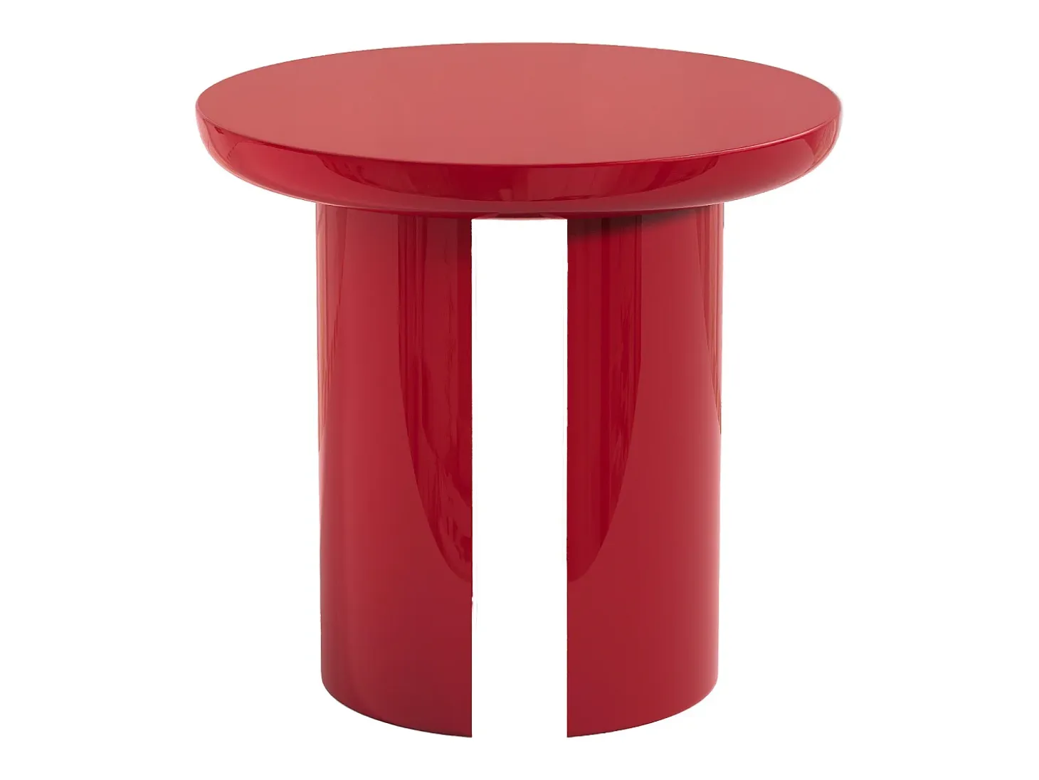 Mesa auxiliar de MDF - Rojo lacado - DERLALI