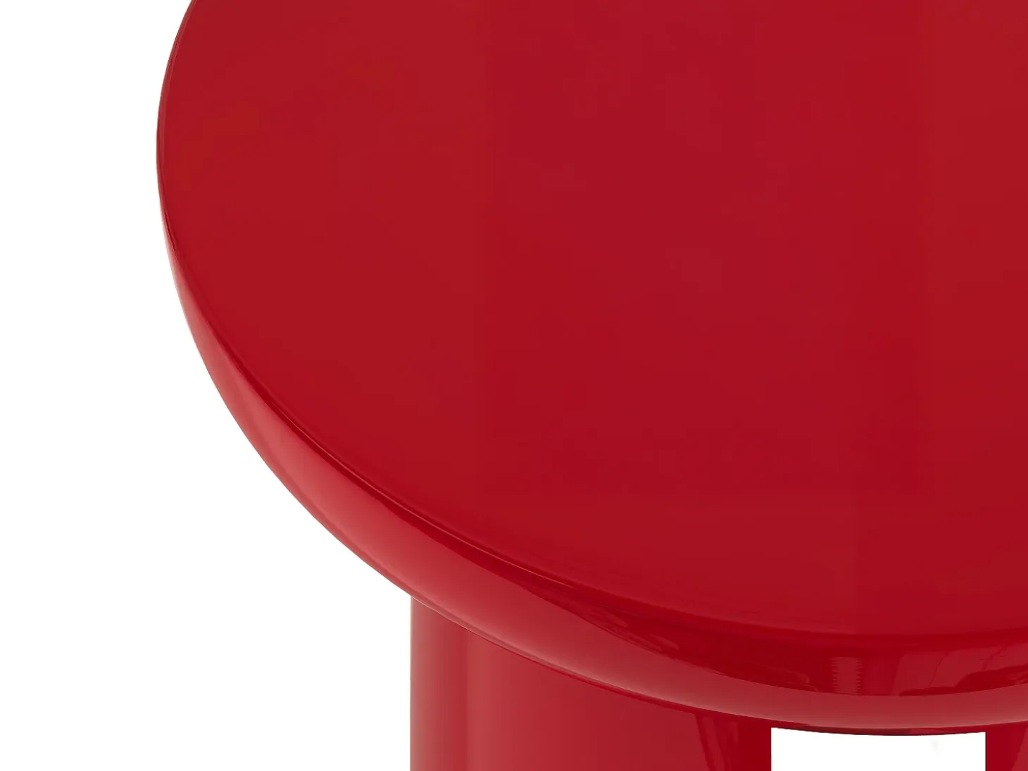 Mesa auxiliar de MDF - Rojo lacado - DERLALI