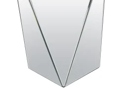Mesa auxiliar de MDF, espejo y acero inoxidable - Color: plata - SIGRID