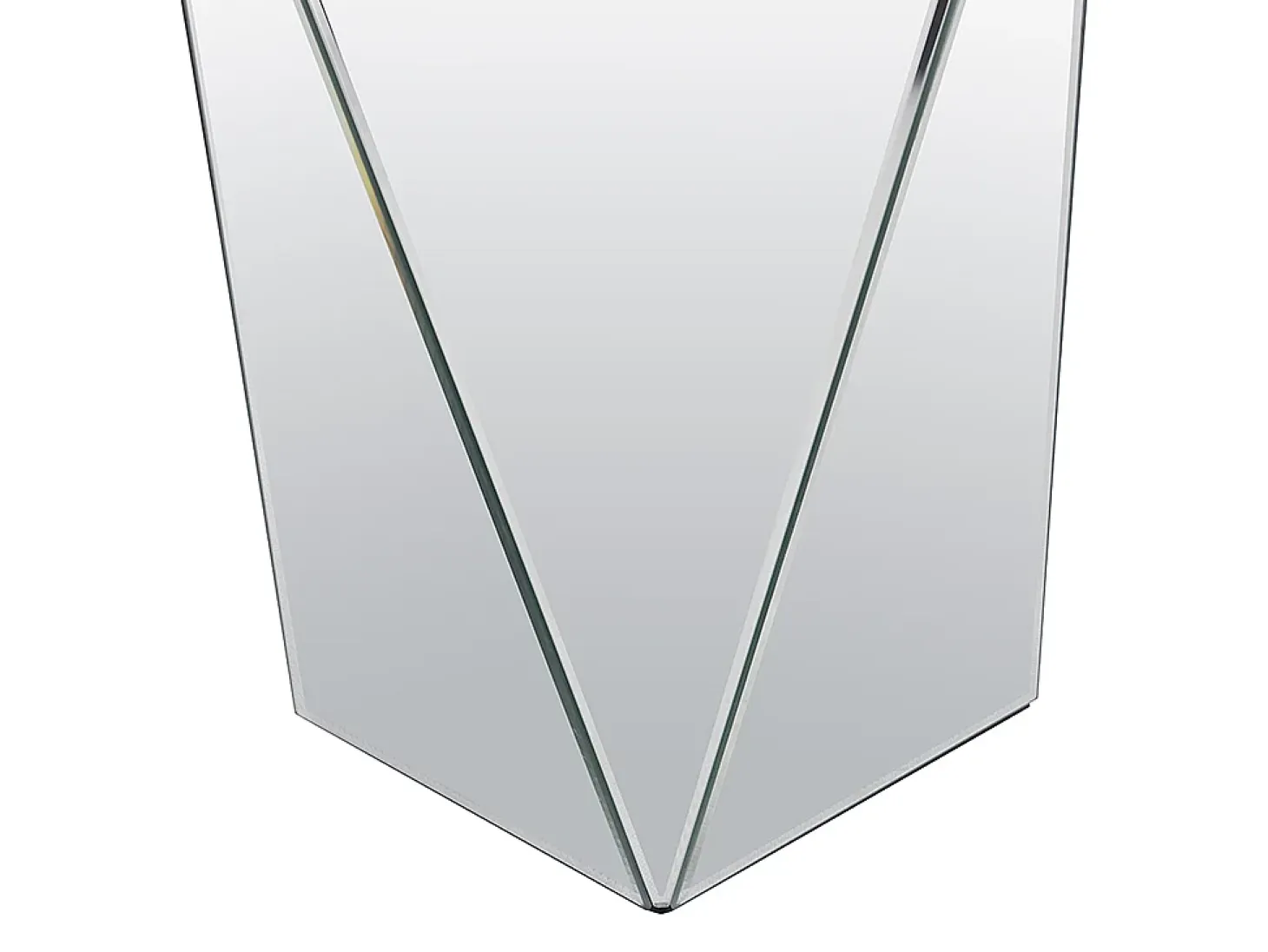 Mesa auxiliar de MDF, espejo y acero inoxidable - Color: plata - SIGRID