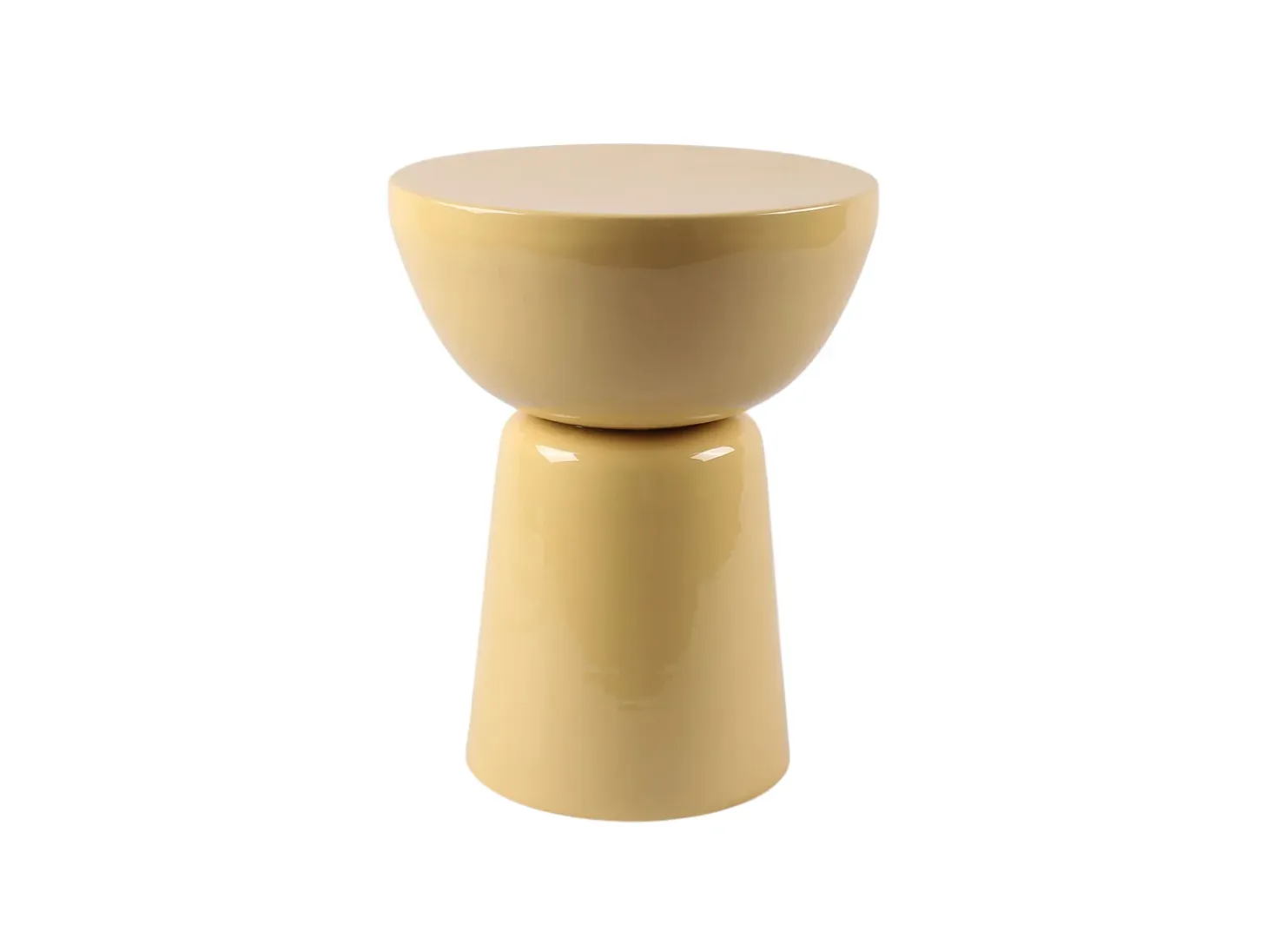 Mesa auxiliar de metal - Amarillo claro brillante - MENIRO