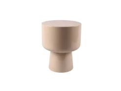 Mesa auxiliar de metal - Beige brillante - FALENY