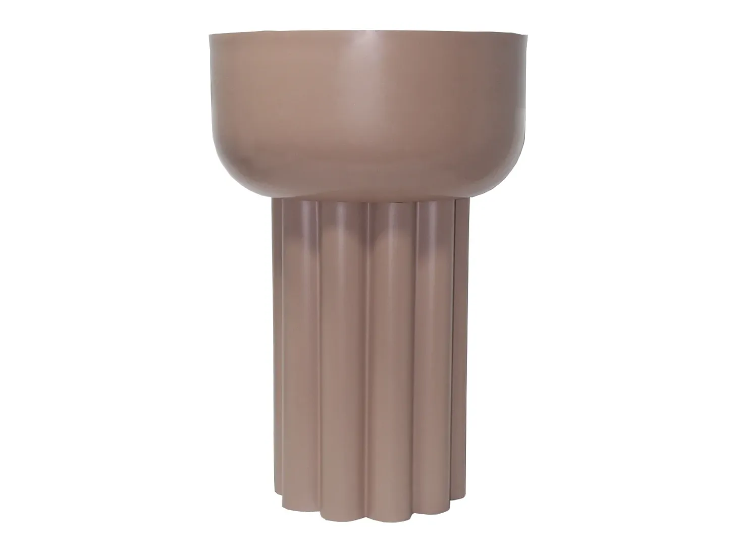 Mesa auxiliar de metal - Color: Beige - NILARA