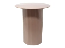 Mesa auxiliar de metal - Color: Beige - SUADA