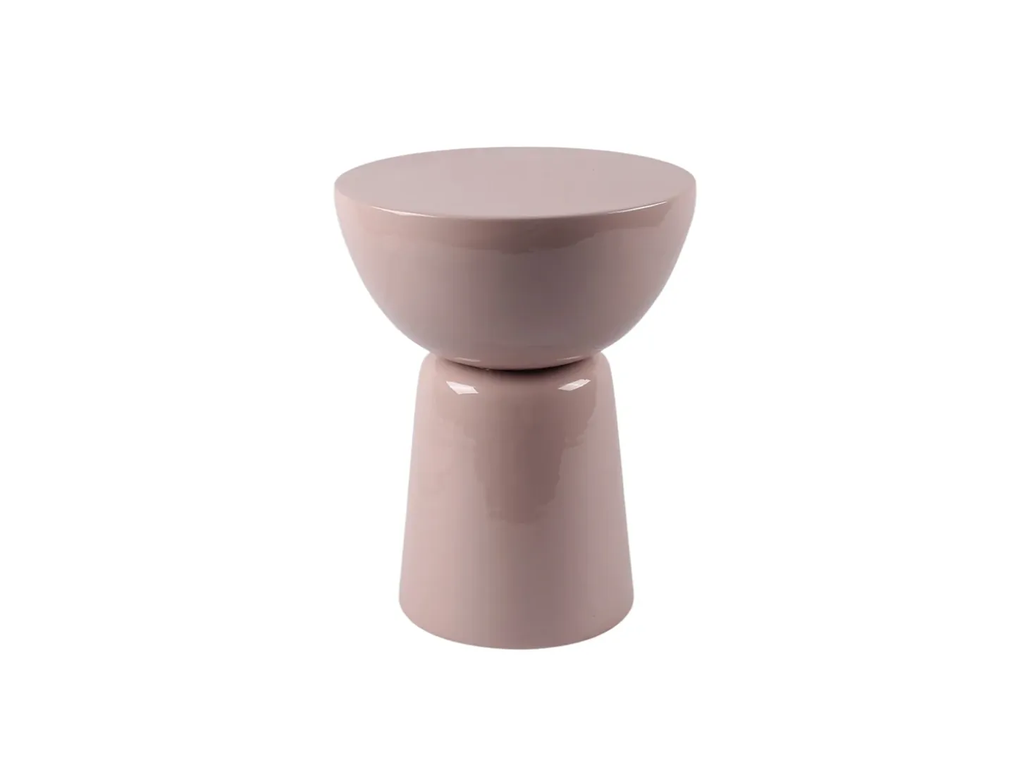 Mesa auxiliar de metal - Rosa claro brillante - MENIRO