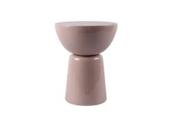 Mesa auxiliar de metal - Rosa claro brillante - MENIRO