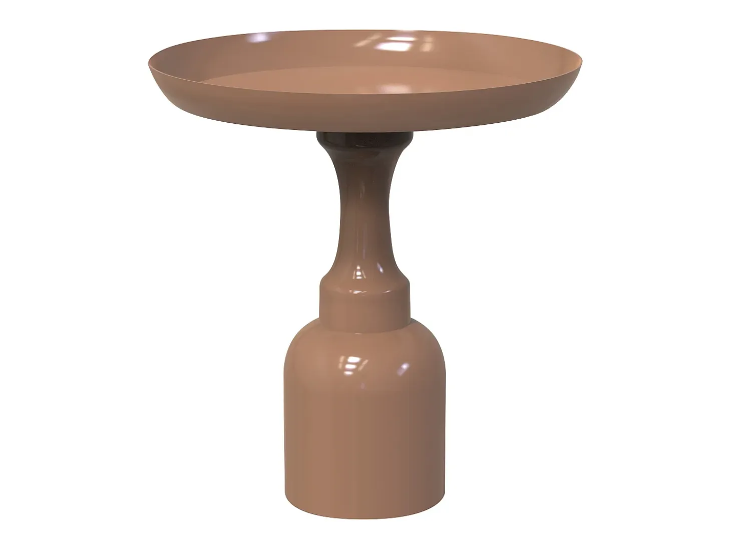 Mesa auxiliar de metal - Topo brillante - KYRESA
