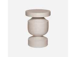 Mesa auxiliar de metal crema