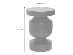 Mesa auxiliar de metal crema
