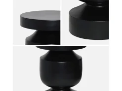 Mesa auxiliar de metal negro