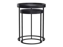 Mesa auxiliar de metal negro (juego de 2) - Swan