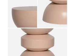 Mesa auxiliar de metal nude