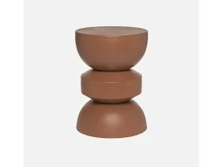 Mesa auxiliar de metal terracota