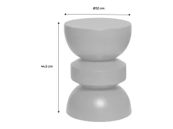 Mesa auxiliar de metal terracota