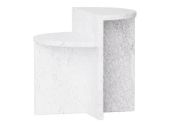 Mesa auxiliar de mármol – blanco – Swan
