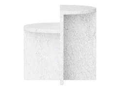 Mesa auxiliar de mármol – blanco – Swan