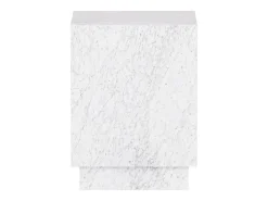 Mesa auxiliar de mármol – blanco – Heron Low