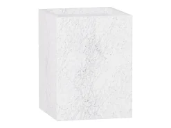 Mesa auxiliar de mármol – blanco – Crow Low