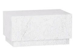 Mesa auxiliar de mármol – blanco – Heron Wide