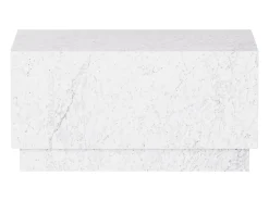 Mesa auxiliar de mármol – blanco – Heron Wide