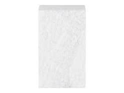 Mesa auxiliar de mármol – blanco – Dove Tall