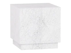 Mesa auxiliar de mármol – blanco – Heron