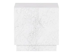 Mesa auxiliar de mármol – blanco – Heron