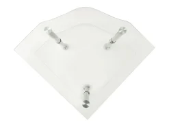 Mesa auxiliar de ordenador vidrio transparente 38x38x50 cm