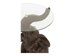 Mesa auxiliar de resina marrón oscuro Dumbo L 50,5 cm