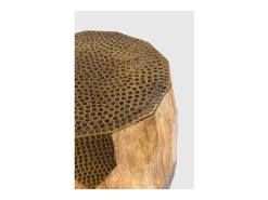 Mesa auxiliar de rincón modelo Fabiola en madera de mango, 46cm(alto) 29cm(ancho) 29cm(fo