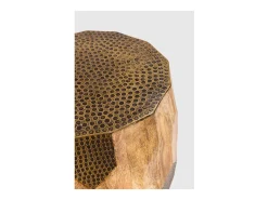 Mesa auxiliar de rincón modelo Fabiola en madera de mango, 46cm(alto) 29cm(ancho) 29cm(fo
