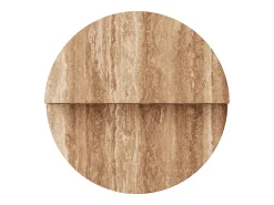 Mesa auxiliar de travertino – nogal – Swan Tall