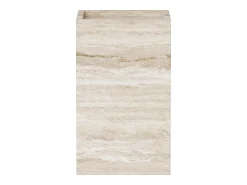 Mesa auxiliar de travertino – beige – Crow Tall
