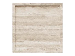 Mesa auxiliar de travertino – beige – Crow Tall