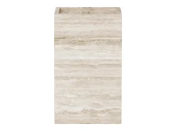 Mesa auxiliar de travertino – beige – Crow Tall