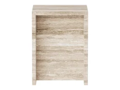Mesa auxiliar de travertino – beige – Falcon