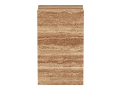 Mesa auxiliar de travertino – nogal – Dove Tall