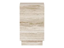 Mesa auxiliar de travertino – beige – Heron Tall