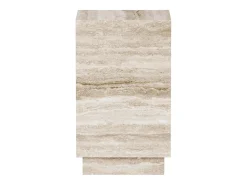 Mesa auxiliar de travertino – beige – Heron Tall