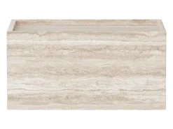 Mesa auxiliar de travertino – beige – Crow Wide